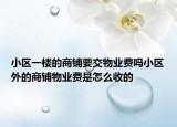 小区一楼的商铺要交物业费吗小区外的商铺物业费是怎么收的