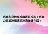 巧克力是放在冷藏还是冷冻（巧克力是放冷藏还是冷冻详细介绍）