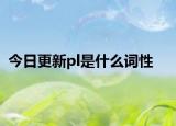今日更新pl是什么词性