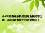 小米8青春版手机拍照专业模式怎么用（小米8青春版拍照效果如何）