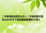 二手房贷款没批怎么办（二手房贷款不批怎么办?办不下来的原因是哪些?介绍）