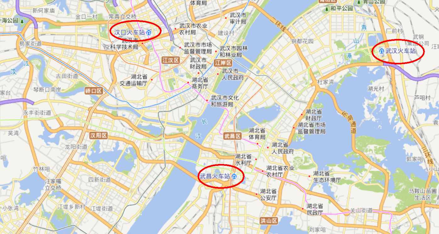 解析武汉市的五大火车站:武昌地区有三个,新汉阳、光谷站在建设