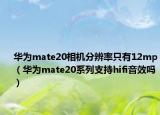 华为mate20相机分辨率只有12mp（华为mate20系列支持hifi音效吗）