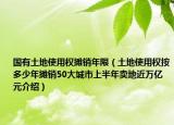 国有土地使用权摊销年限（土地使用权按多少年摊销50大城市上半年卖地近万亿元介绍）