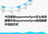 今日更新opporeno5pro怎么关闭按键声音opporeno5pro关闭按键声音的方式