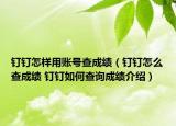 钉钉怎样用账号查成绩（钉钉怎么查成绩 钉钉如何查询成绩介绍）