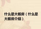 什么是大板房（什么是大板房介绍）