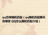 qq怎样随机匹配（qq随机匹配聊天在哪里 QQ怎么随机匹配介绍）
