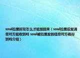 soul拉黑好友怎么才能加回来（soul拉黑后发消息对方能收到吗 soul被拉黑发的信息对方看得到吗介绍）
