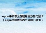 oppo手机怎么在钱包里添加门禁卡（oppo手机钱包怎么添加门禁卡）