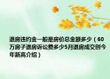退房违约金一般是房价总金额多少（60万房子退房诉讼费多少5月退房成交创今年新高介绍）