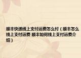顺丰快递线上支付运费怎么付（顺丰怎么线上支付运费 顺丰如何线上支付运费介绍）