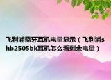 飞利浦蓝牙耳机电量显示（飞利浦shb2505bk耳机怎么看剩余电量）