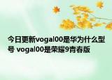 今日更新vogal00是华为什么型号 vogal00是荣耀9青春版