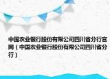 中国农业银行股份有限公司四川省分行官网（中国农业银行股份有限公司四川省分行）