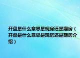 开盘是什么意思是现房还是期房（开盘是什么意思是现房还是期房介绍）