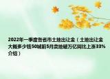 2022年一季度各省市土地出让金（土地出让金大概多少钱50城前5月卖地破万亿同比上涨33%介绍）