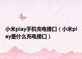 小米play手机充电接口（小米play是什么充电接口）