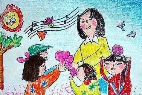教师节儿童绘画作品：画出孩子心中最爱的老师，送上最纯真的祝福
