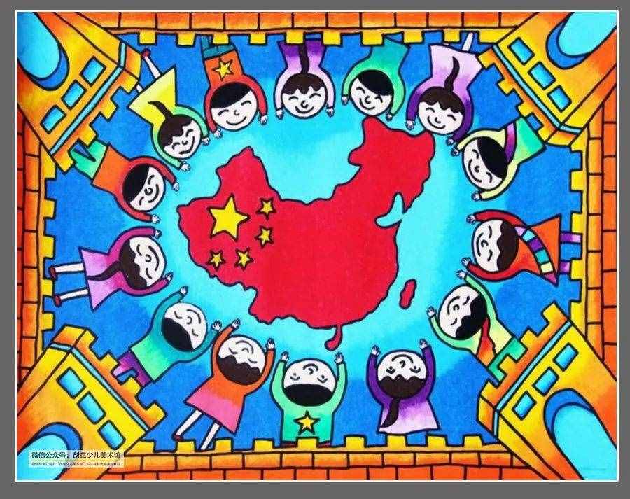 绘画参考素材｜国庆节主题儿童画作品欣赏