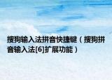 搜狗输入法拼音快捷键（搜狗拼音输入法[6]扩展功能）