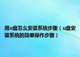 用u盘怎么安装系统步骤（u盘安装系统的简单操作步骤）