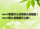 word里面怎么设置箭头流程图（word箭头流程图怎么做）
