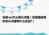 迅雷vip怎么用云点播（迅雷播放特权和云点播有什么区别?）