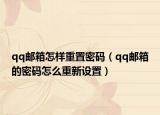 qq邮箱怎样重置密码（qq邮箱的密码怎么重新设置）