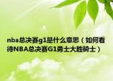 nba总决赛g1是什么意思（如何看待NBA总决赛G1勇士大胜骑士）