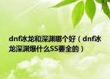 dnf冰龙和深渊哪个好（dnf冰龙深渊爆什么SS要全的）