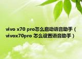 vivo x70 pro怎么启动语音助手（vivox70pro 怎么设置语音助手）