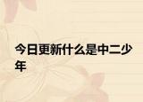 今日更新什么是中二少年