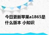 今日更新苹果a1865是什么版本 小知识
