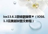 ios13.6.1瓒婄嫳鏁欑▼（iOS6.1.3完美越狱图文教程）