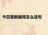今日更新披风怎么造句