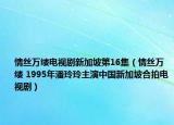 情丝万缕电视剧新加坡第16集（情丝万缕 1995年潘玲玲主演中国新加坡合拍电视剧）