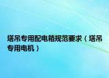 塔吊专用配电箱规范要求（塔吊专用电机）