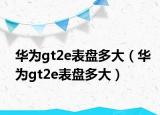 华为gt2e表盘多大（华为gt2e表盘多大）