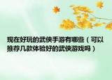 现在好玩的武侠手游有哪些（可以推荐几款体验好的武侠游戏吗）