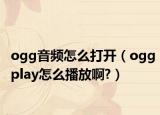 ogg音频怎么打开（oggplay怎么播放啊?）