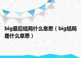 big最后结局什么意思（big结局是什么意思）