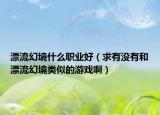漂流幻境什么职业好（求有没有和漂流幻境类似的游戏啊）