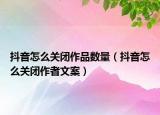 抖音怎么关闭作品数量（抖音怎么关闭作者文案）