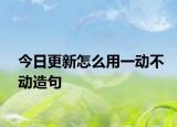 今日更新怎么用一动不动造句