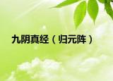 九阴真经（归元阵）