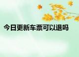 今日更新车票可以退吗