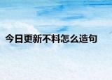 今日更新不料怎么造句