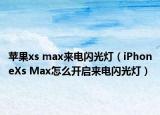 苹果xs max来电闪光灯（iPhoneXs Max怎么开启来电闪光灯）