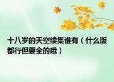 十八岁的天空续集谁有（什么版都行但要全的哦）